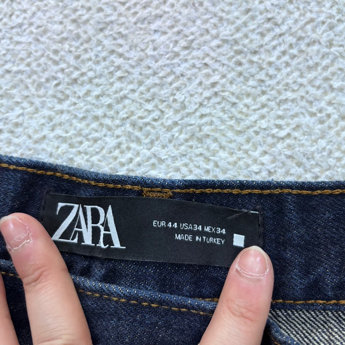 EU44 자라 다크 블루 데님 팬츠 0423E 상품이미지5