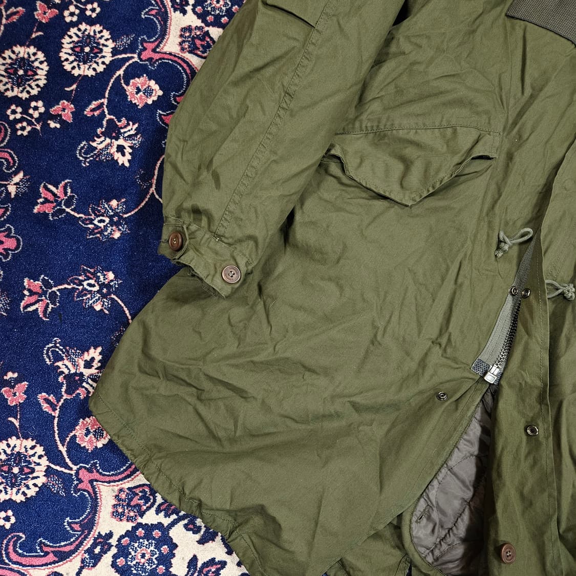 시그니쳐 M65 피시테일 누빔 패딩 내피 야상 M 상품이미지5