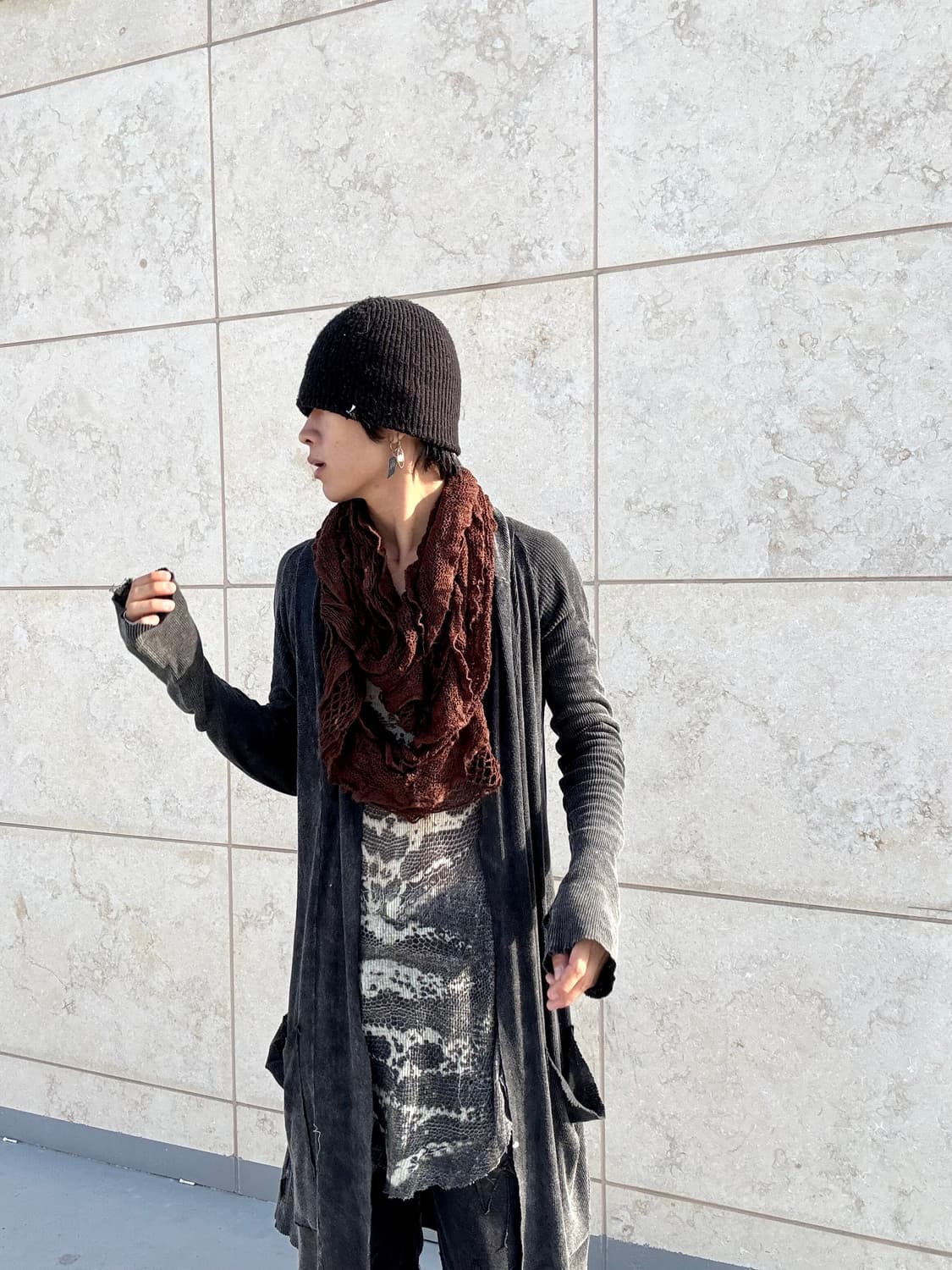 16. Brown layered scarf 2.8 상품이미지1