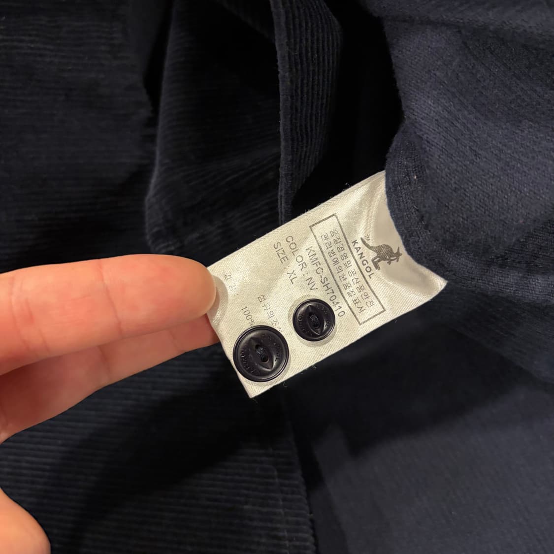 [XL] 캉골 네이비 코듀로이 셔츠 B419 상품이미지6