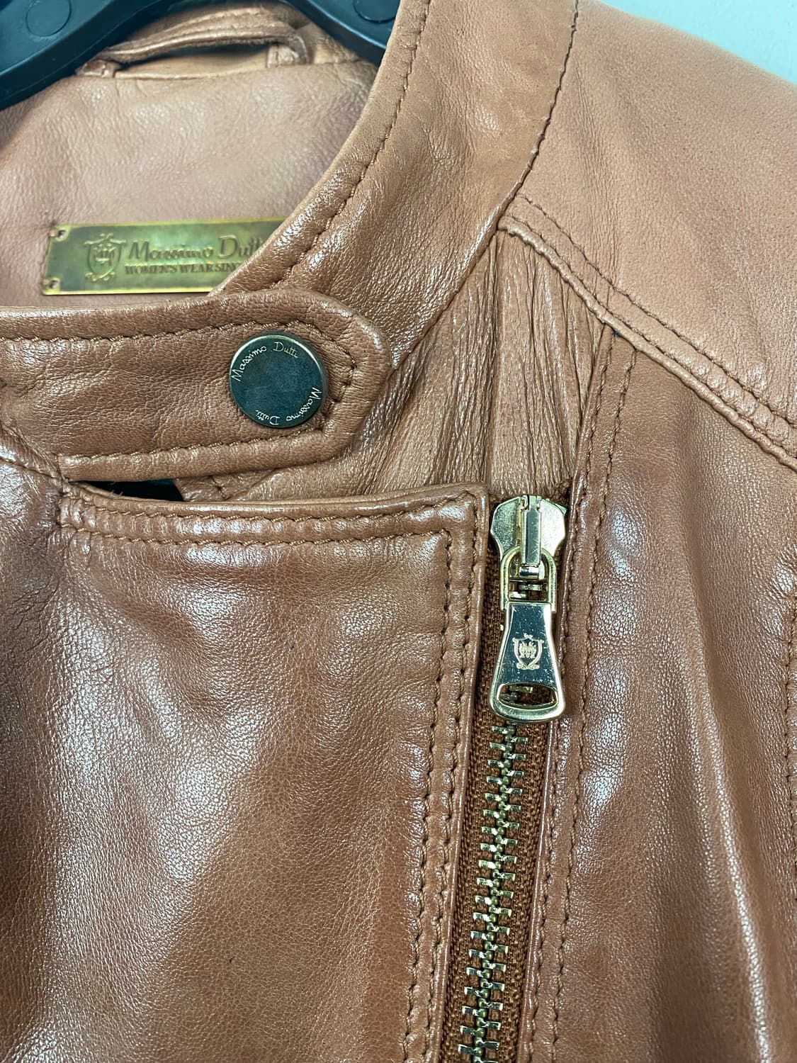 마시모두띠 카멜 가죽 레더 자켓 S 상품이미지3