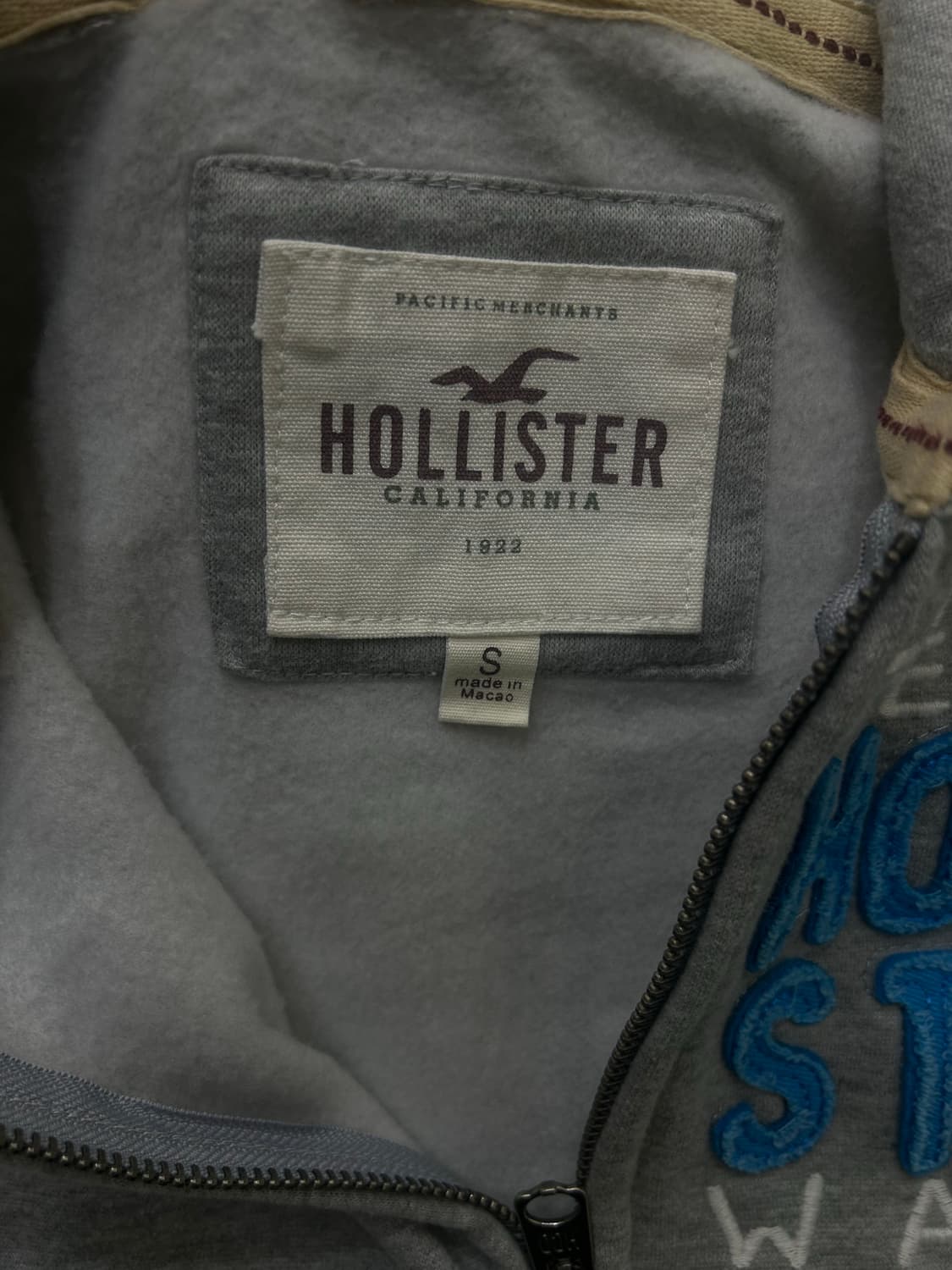 [S]홀리스터 스펠아웃 후드집업/그레이/기모 상품이미지5