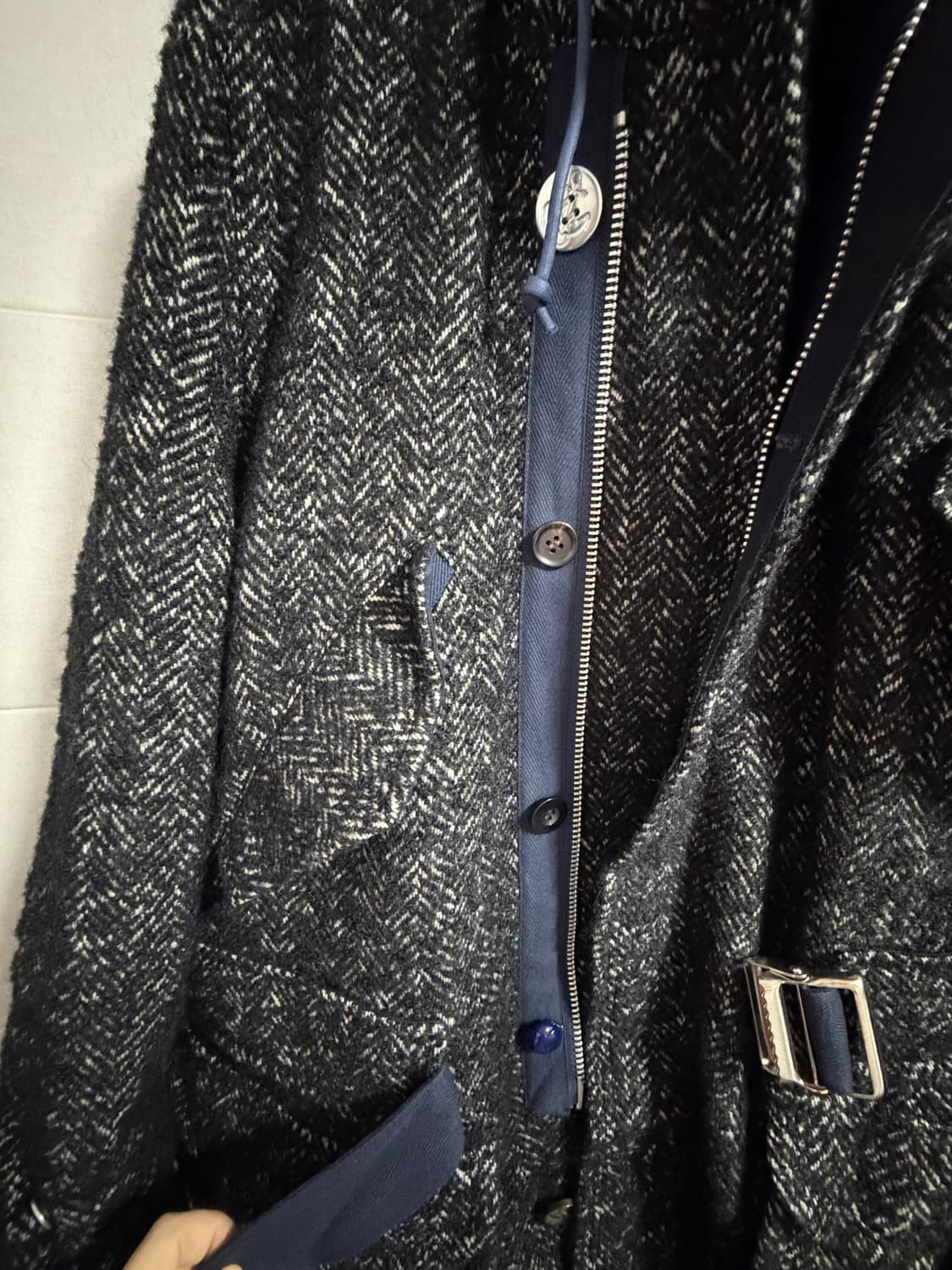 sacai 사카이 헤링본 울코트 3사이즈 상품이미지3