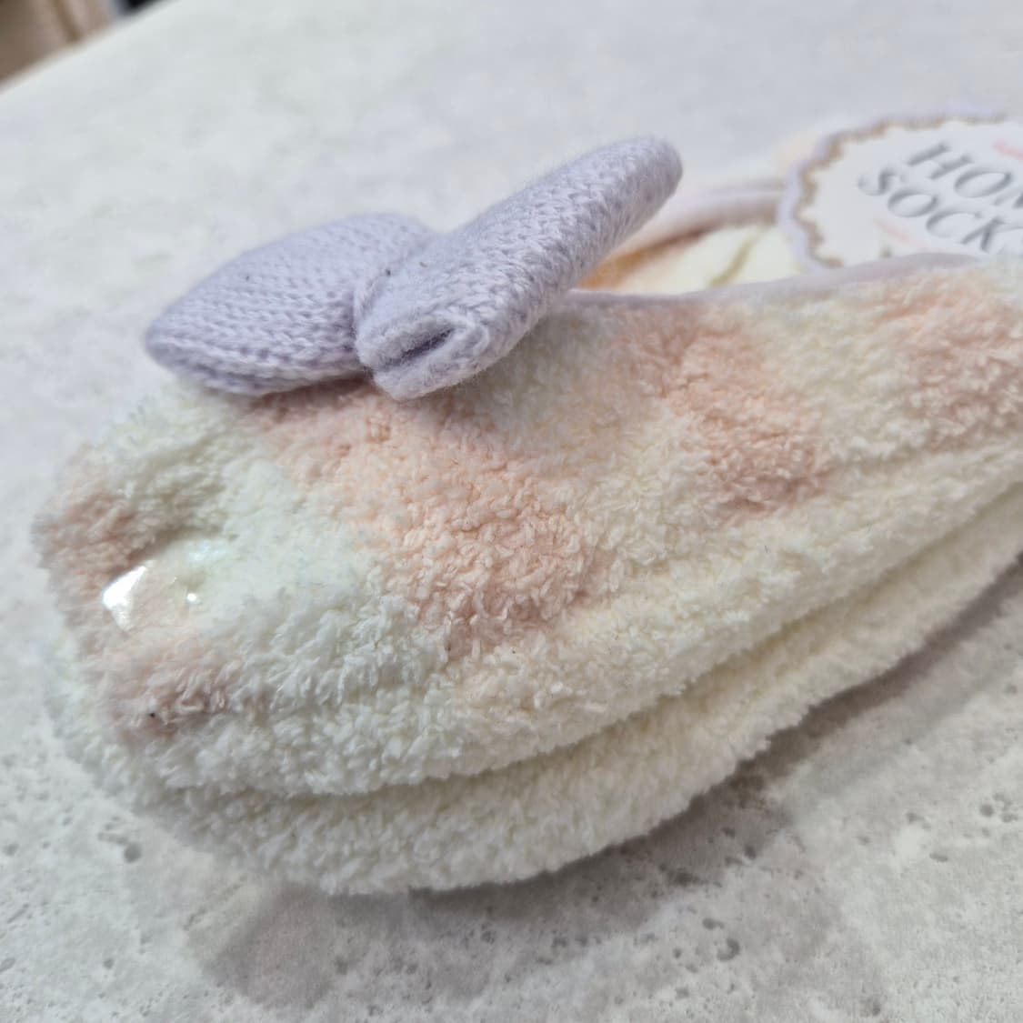 리본 보아털  룸슈즈 실내용 덧신 상품이미지3