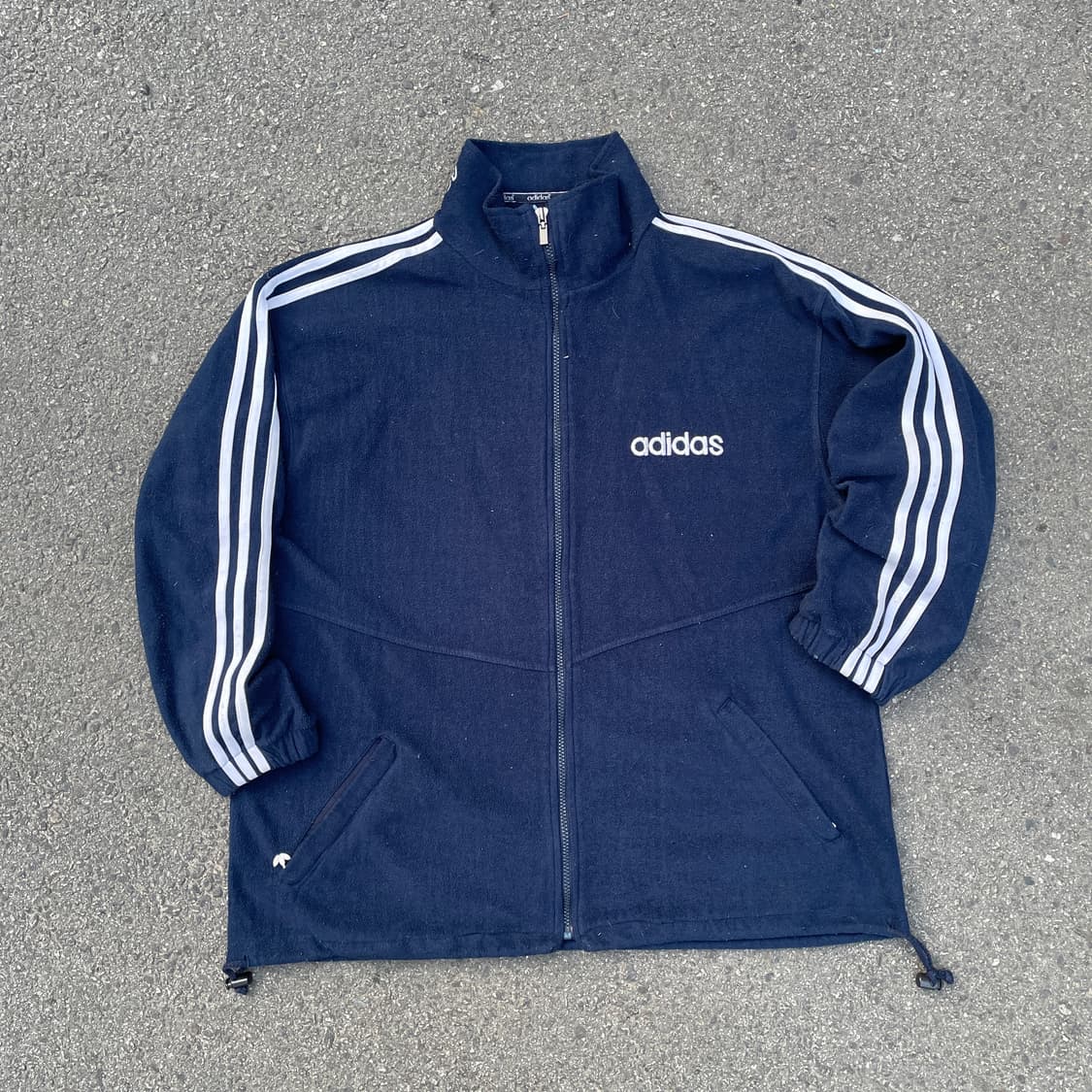 80s 아디다스 파이어버드 빅로고 져지 후리스 트랙탑 XL 상품이미지5