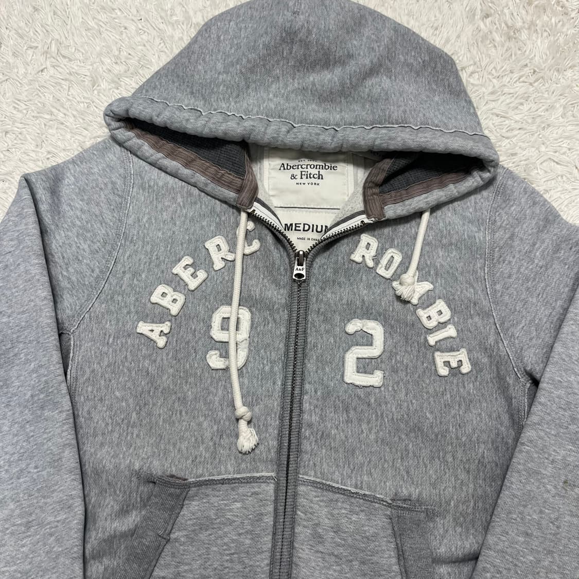 Abercrombie grey hoodie zip-up 상품이미지5