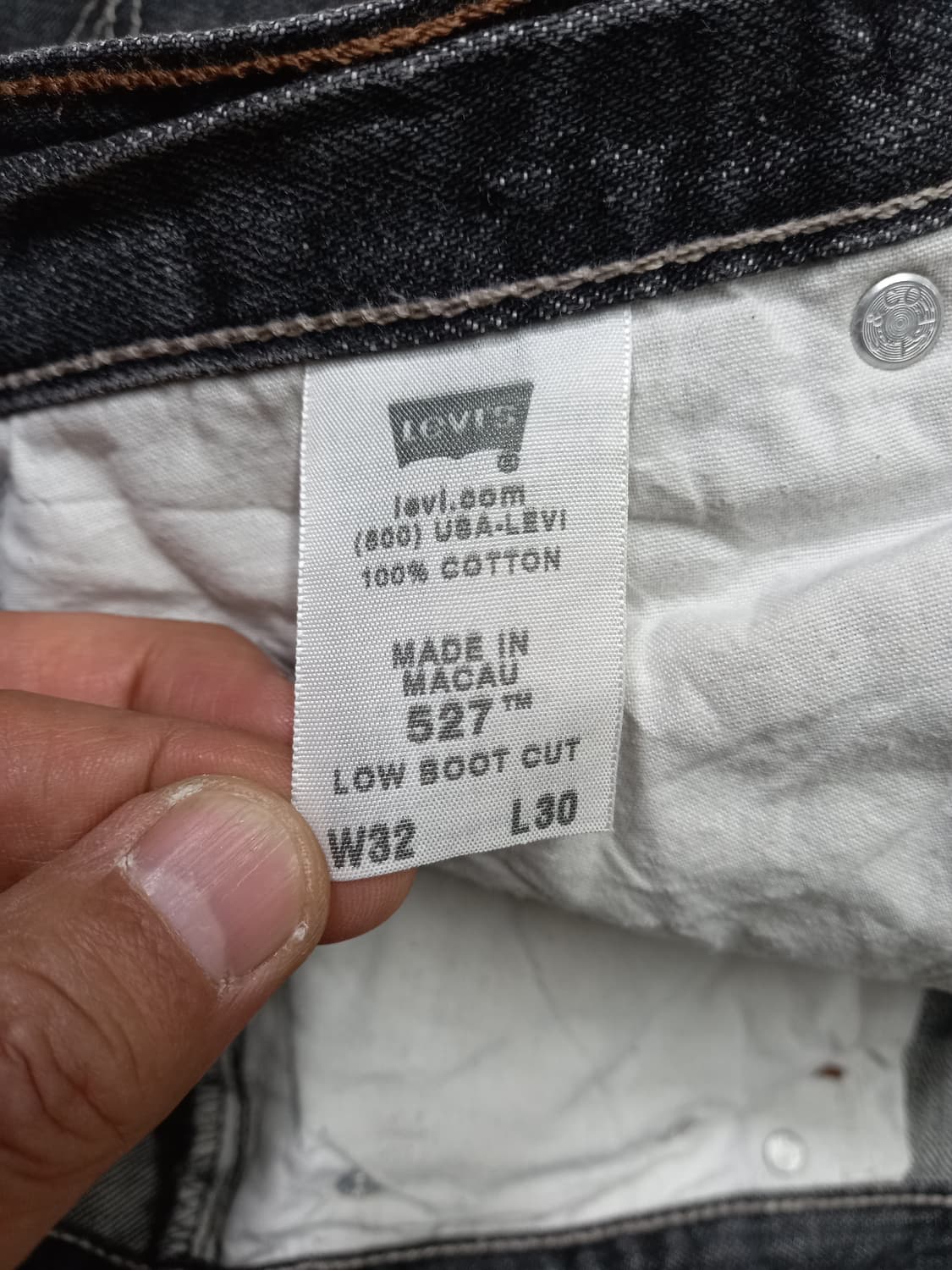 32 리바이스527 워싱 일자진 다크그레이 32-294 상품이미지8