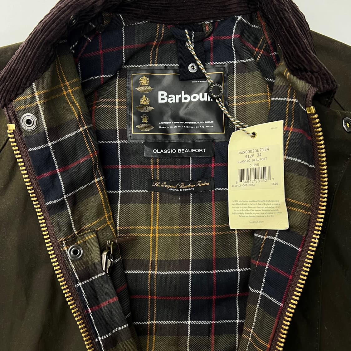(새상품) 바버 클래식 비데일  올리브 왁스 자켓  상품이미지8