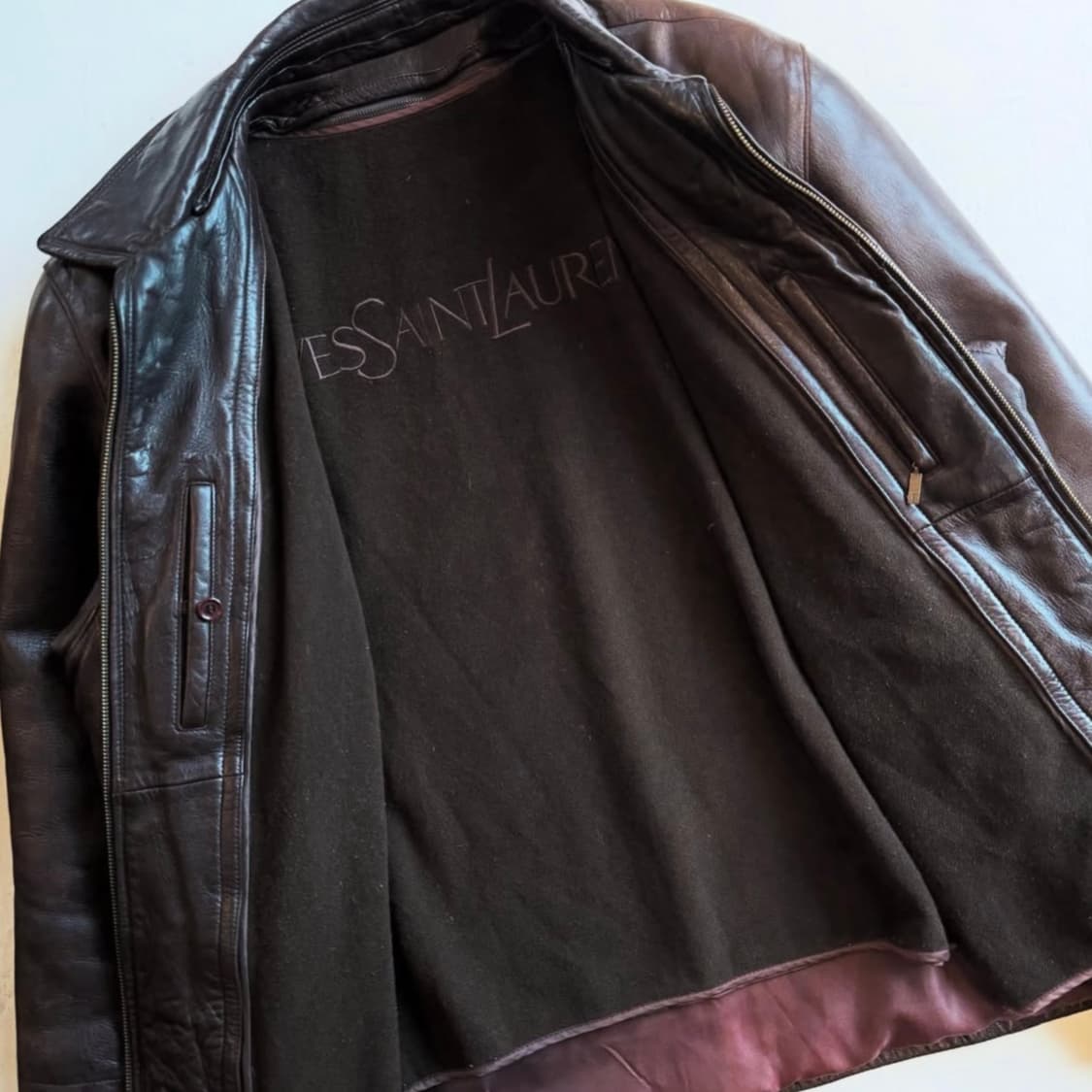 90‘s YSL 양가죽 레더 자켓 상품이미지4