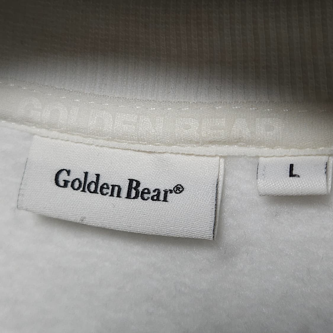 L ) 골든베어 화이트 오버핏 엘보패치 맨투맨 상품이미지5