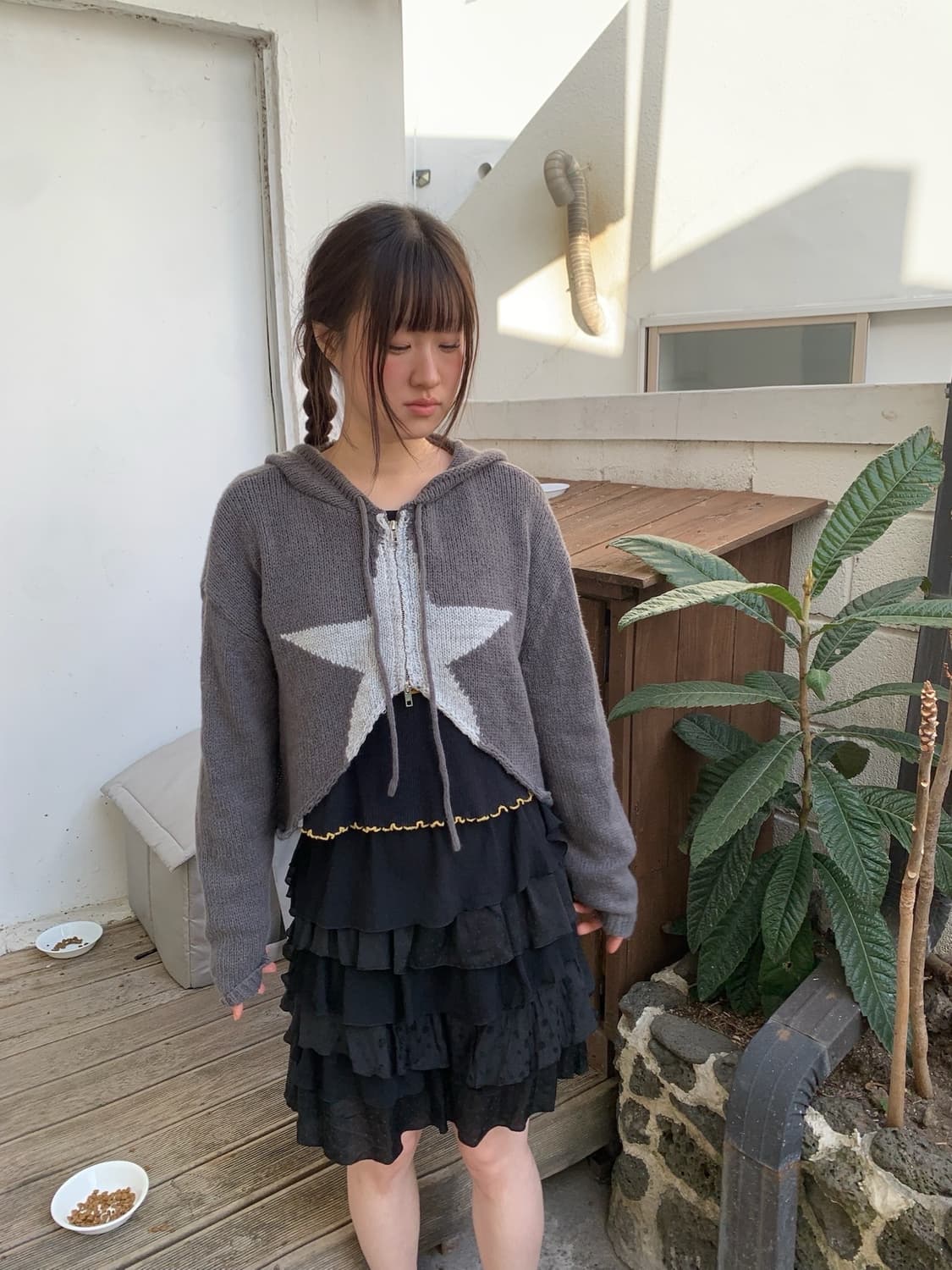 star.. knit zip-up 상품이미지2