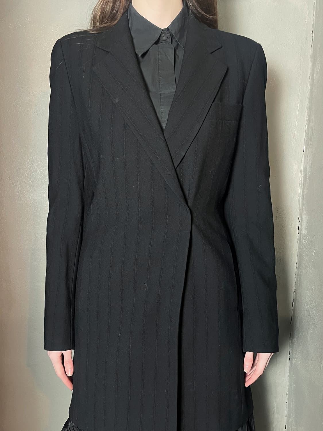 98AW 엠포리오 아르마니 스트라이프 코트 상품이미지2