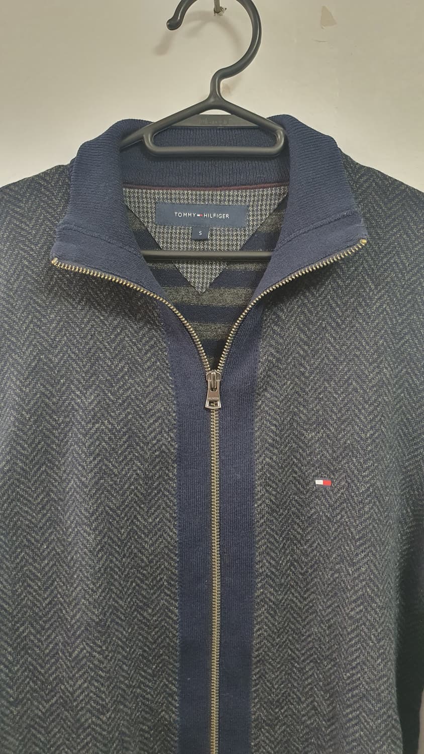 TOMMY HILFIGER 타미힐피거 네이비 울 100% 가디건 상품이미지5