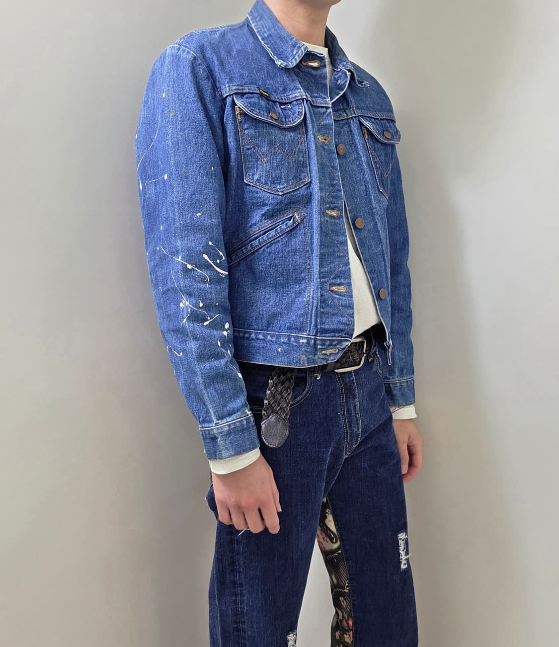 랭글러 124MJ 70s 데님 트러커 재킷 상품이미지1