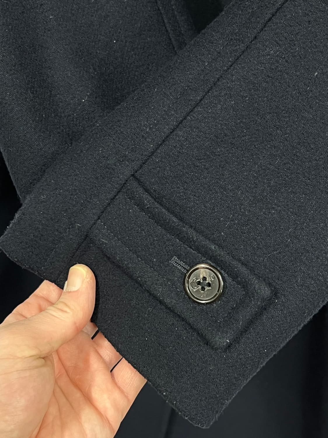 유니클로 jw앤더슨 네이비 모직 롱 코트 상품이미지4