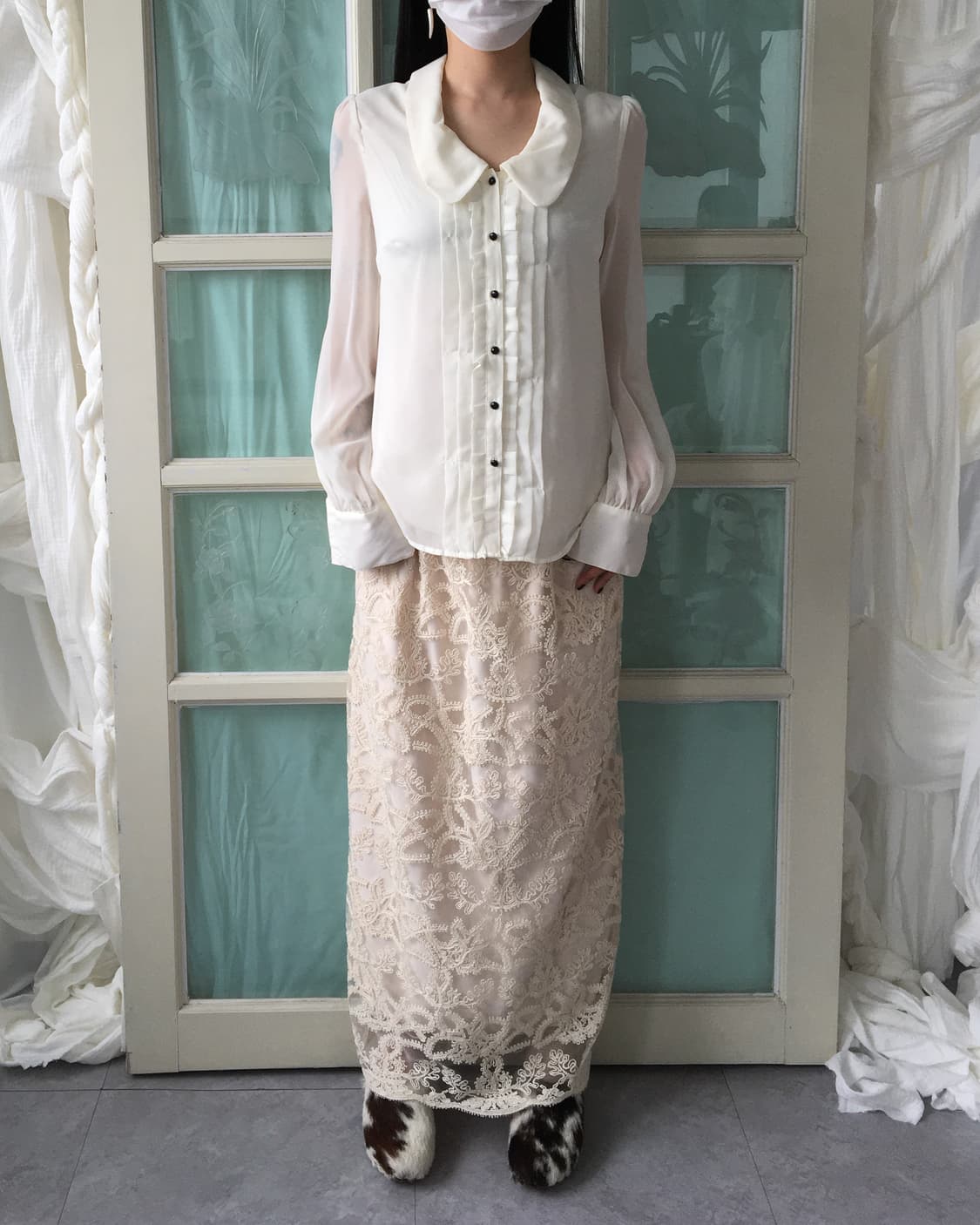 Pleats point blouse 상품이미지7