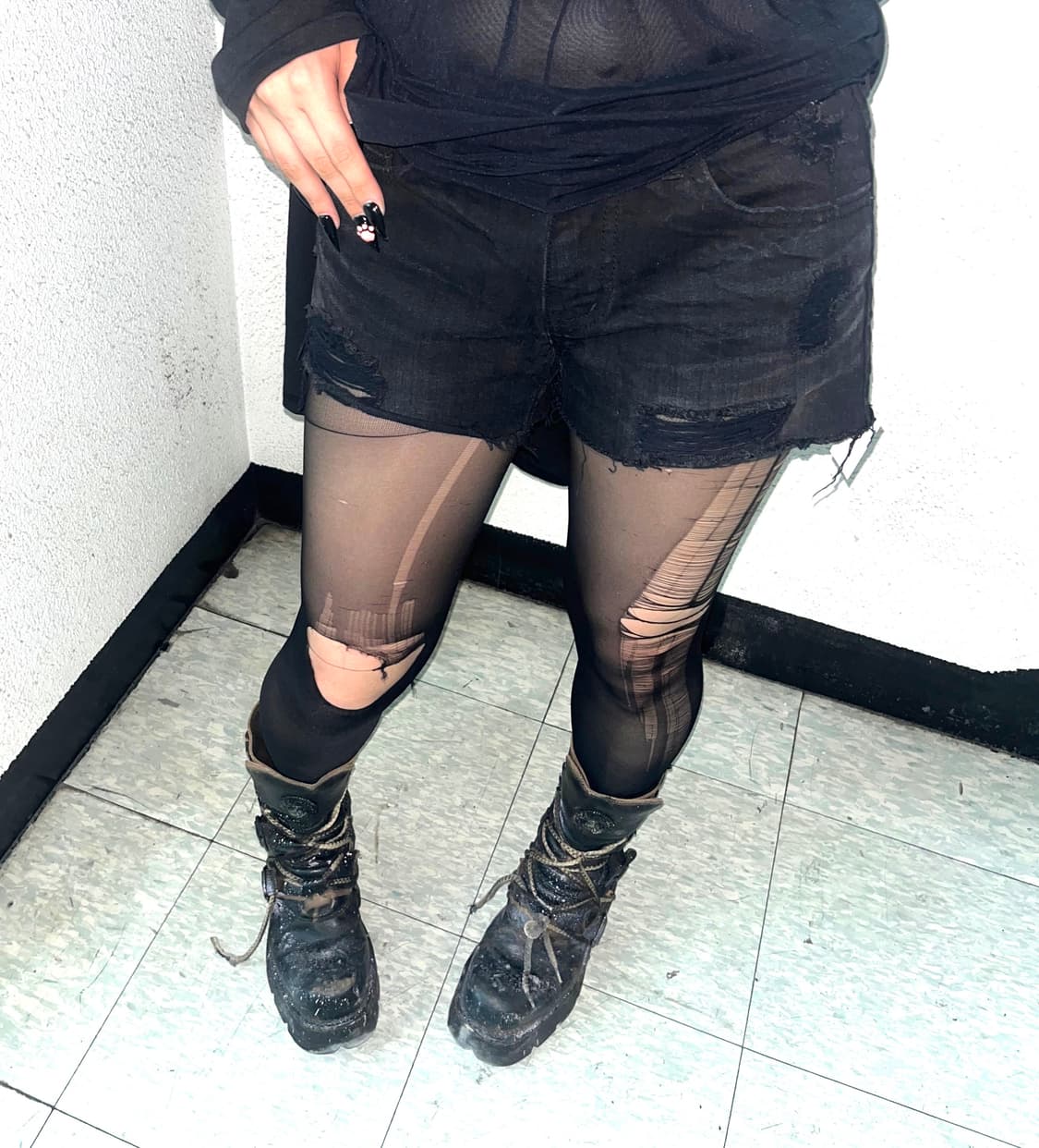 black denim shorts 상품이미지3
