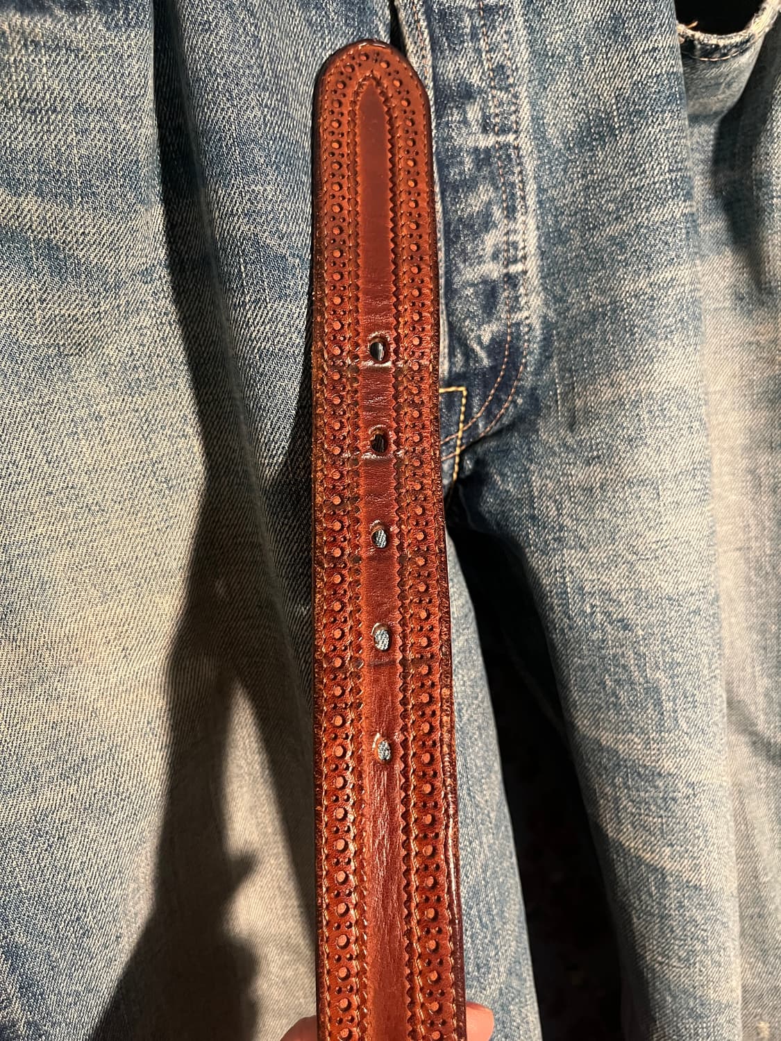 RRL 솔리드브라스 레더벨트 (30) 상품이미지7