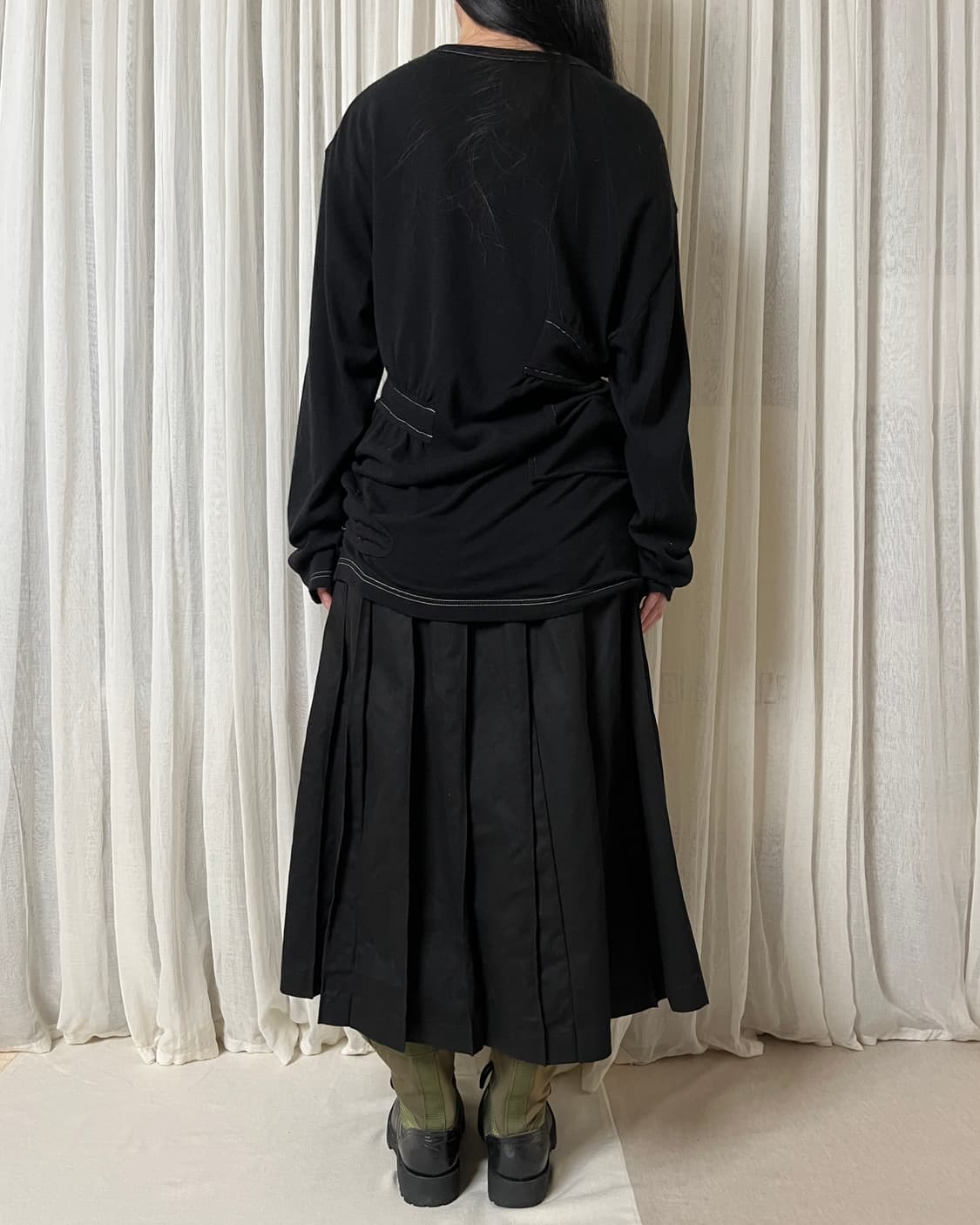 요지야마모토 패치워크 라운드넥 가디건 yohji yamamoto  상품이미지8