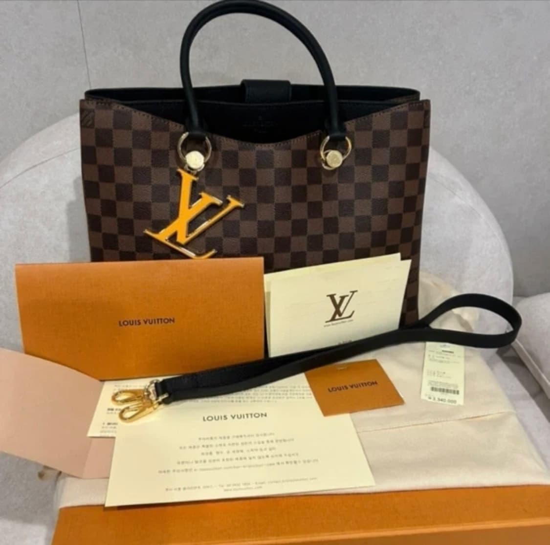 루이비통 다미에 리버사이드 토트&크로스백*카드가능 상품이미지3