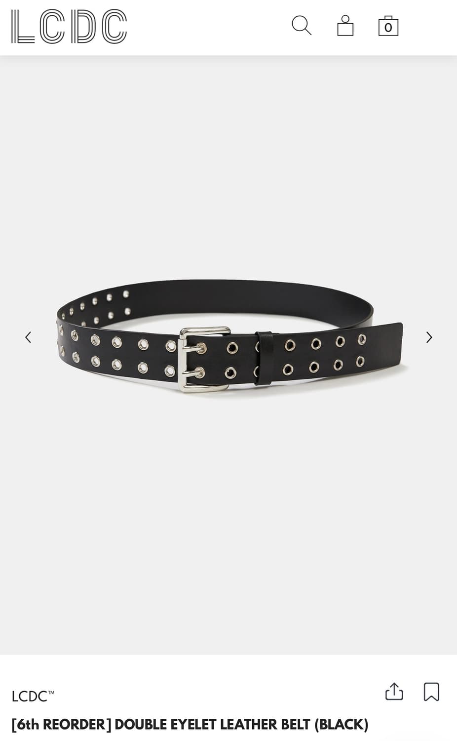 LCDC DOUBLE EYELET LEATHER BELT 상품이미지1