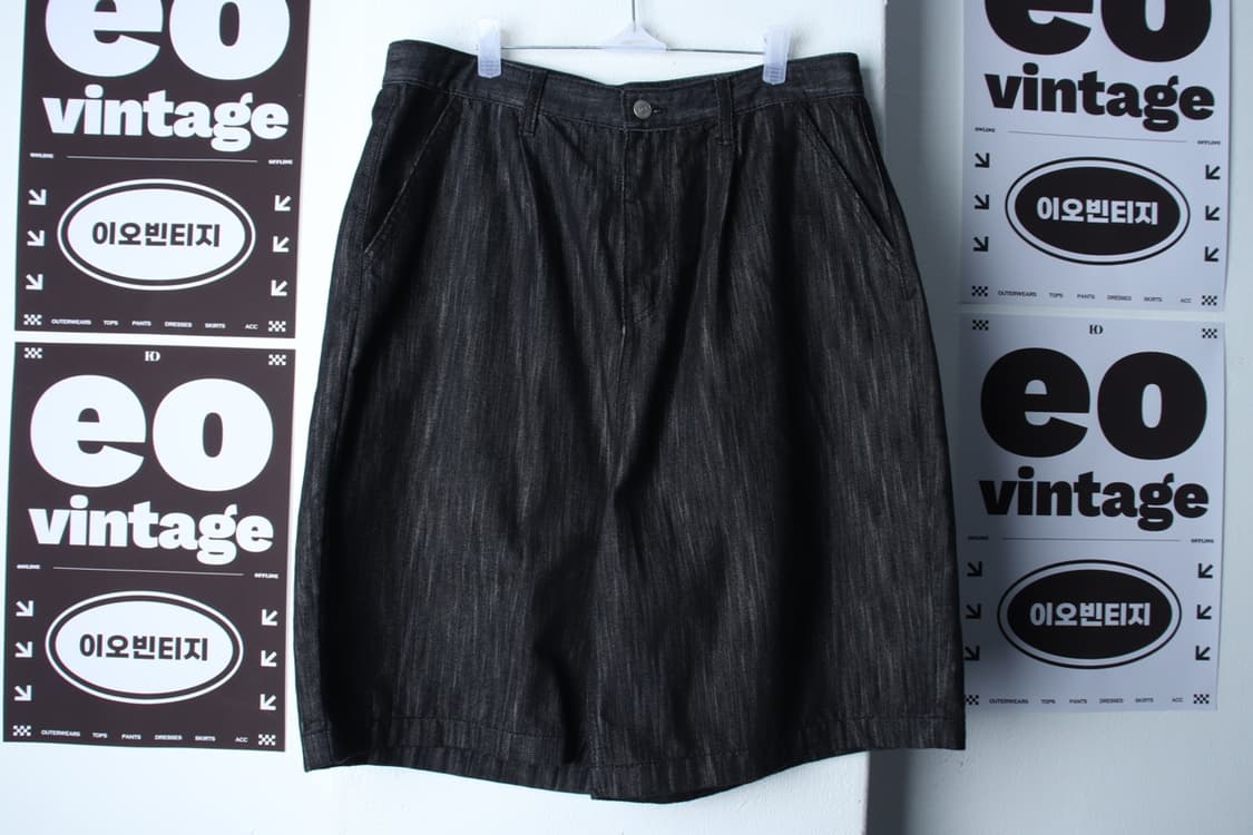 (L-XL) 어널러코드 반바지 팬츠 버뮤다 데님 흑청 스트릿-P9940 상품이미지2