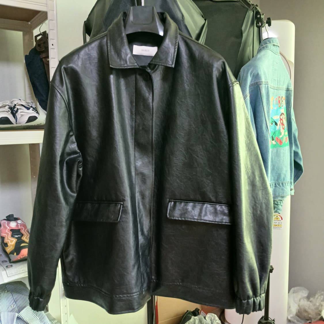 object 오브젝트 가죽 레더 라이더 자켓 상태좋음 상품이미지5