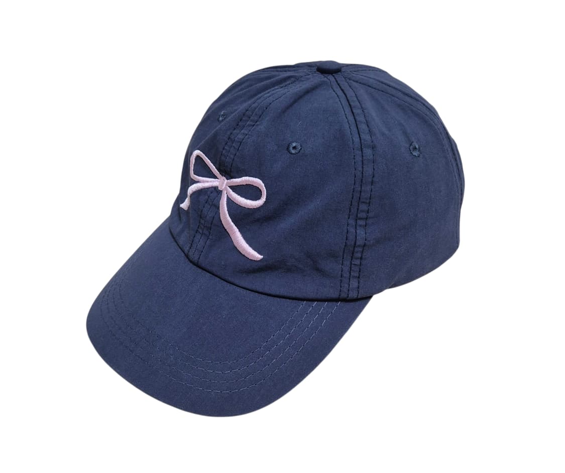 Vintage 핑크 리본 볼캡 상품이미지1