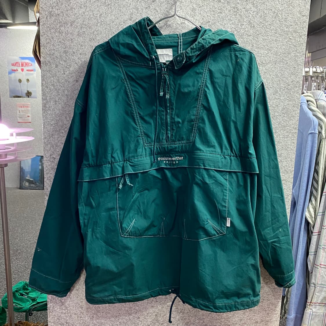 디스이즈네버댓 스티치 하프집업 후디드 아노락 B4323  상품이미지2