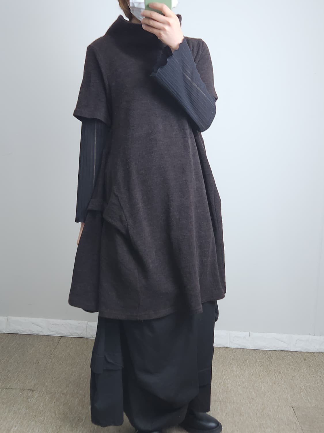 오버 넥 롱 탑 상품이미지5