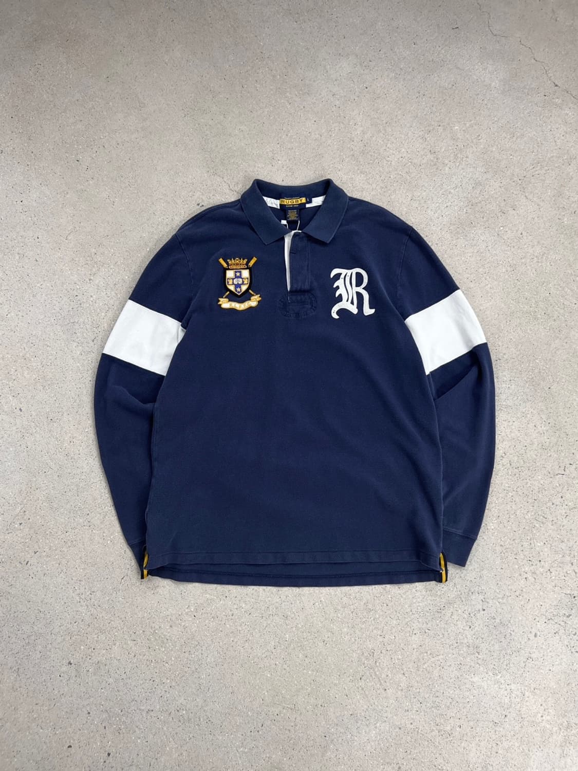 럭비 랄프로렌 배색 카라 티셔츠 상품이미지1