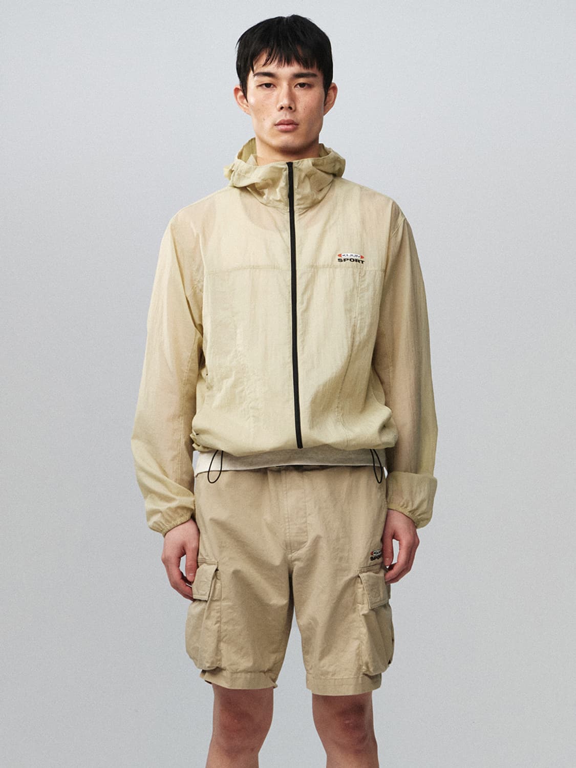 [KIJUN MEN] Sheer Windbreaker Beige 상품이미지3