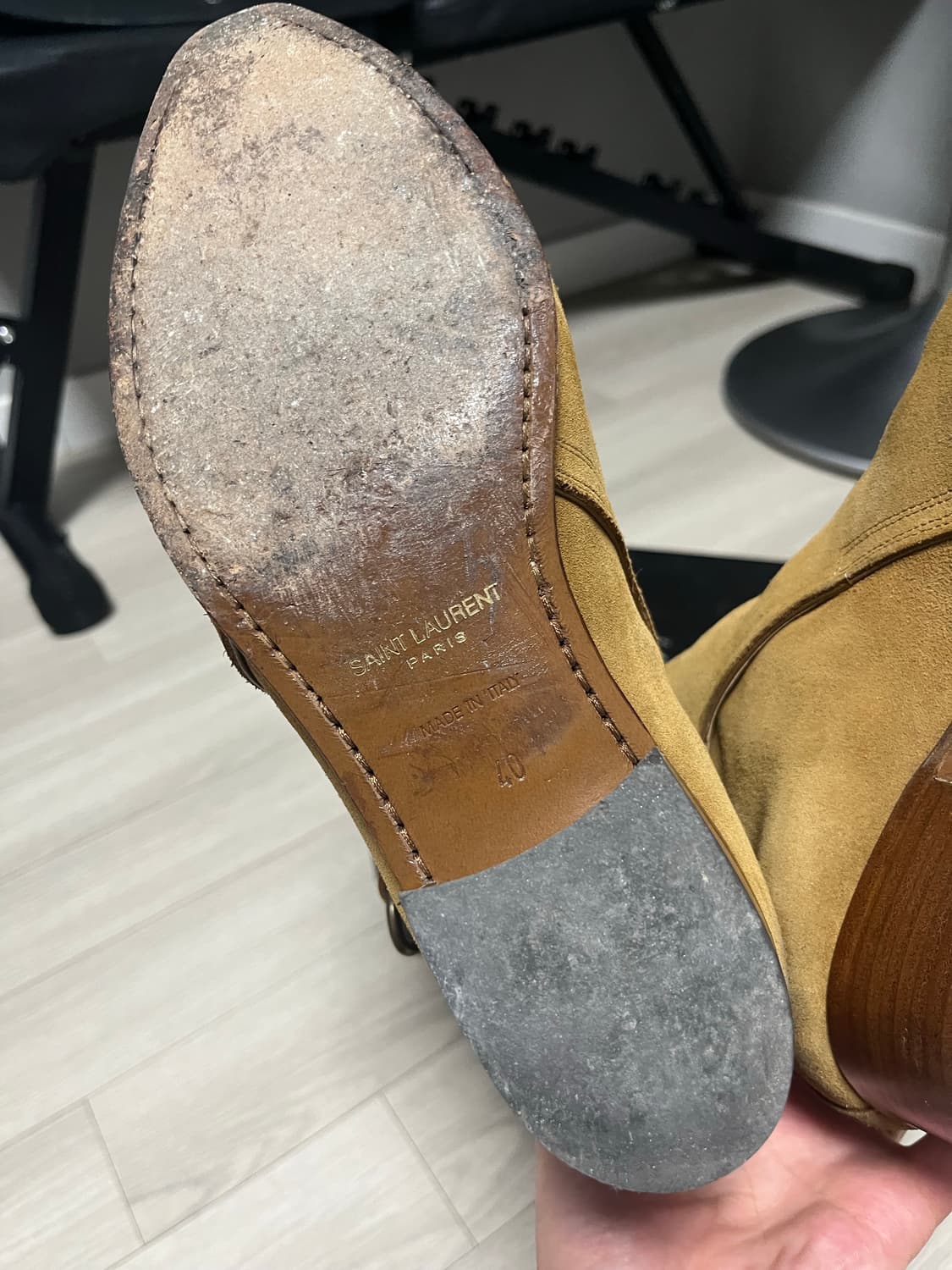 생로랑 스웨이드 앵클 부츠 40 상품이미지5