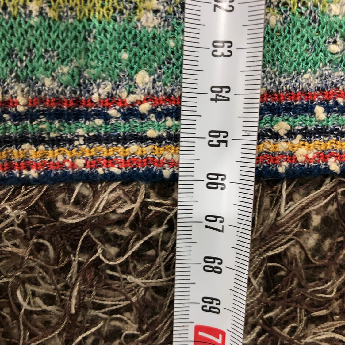 100 미쏘니 멀티컬러 스트라이프 패턴 니트 반팔 티셔츠 상품이미지7