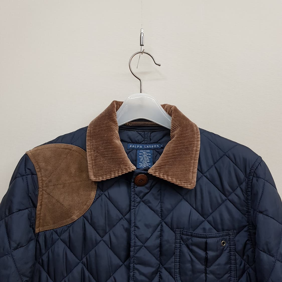 랄프로렌 퀼팅 코듀로이 배색 롱자켓 S사이즈 상품이미지2