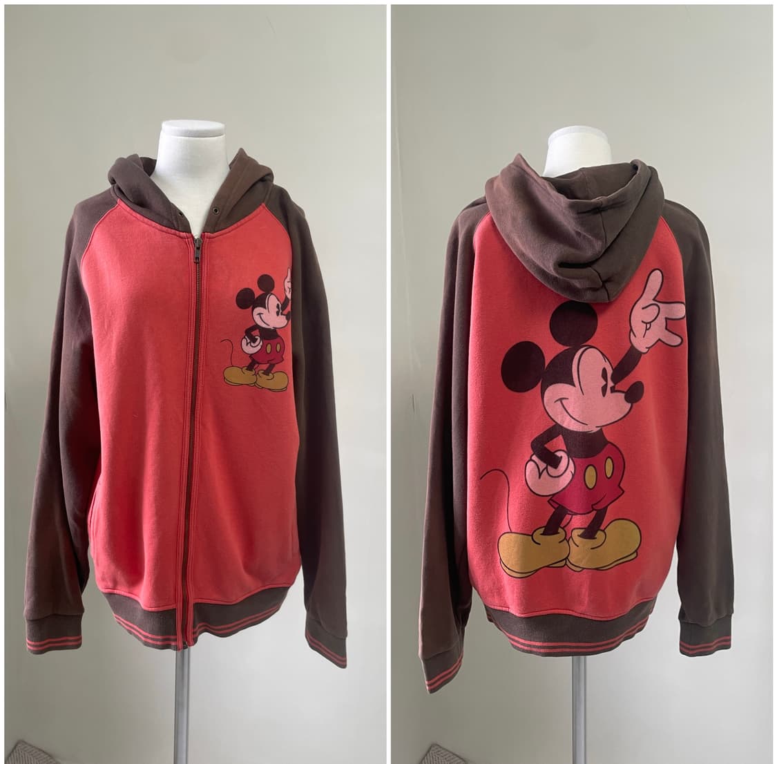 디즈니 미키마우스 프린팅 썬 페이딩 후드집업  J04154 상품이미지1