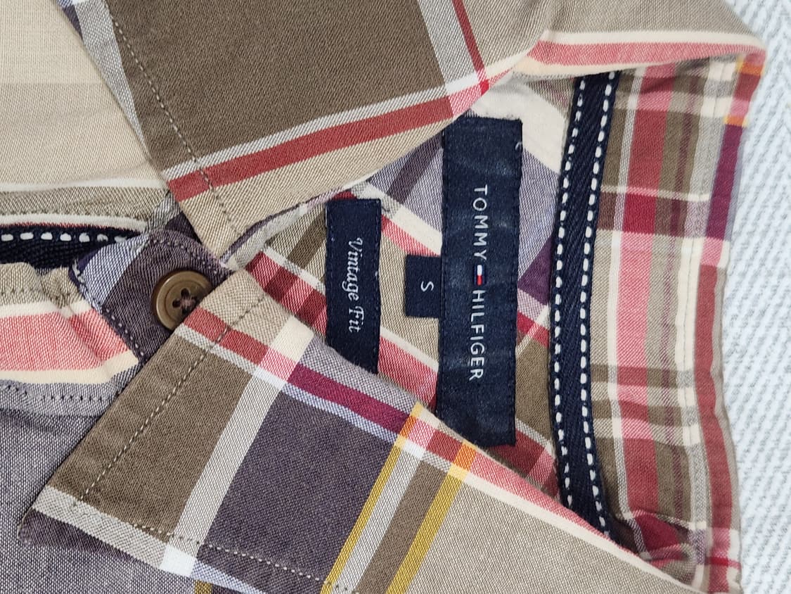 [90-95] 타미힐피거 빈티지핏 체크셔츠 남성 S 90-95 상품이미지4