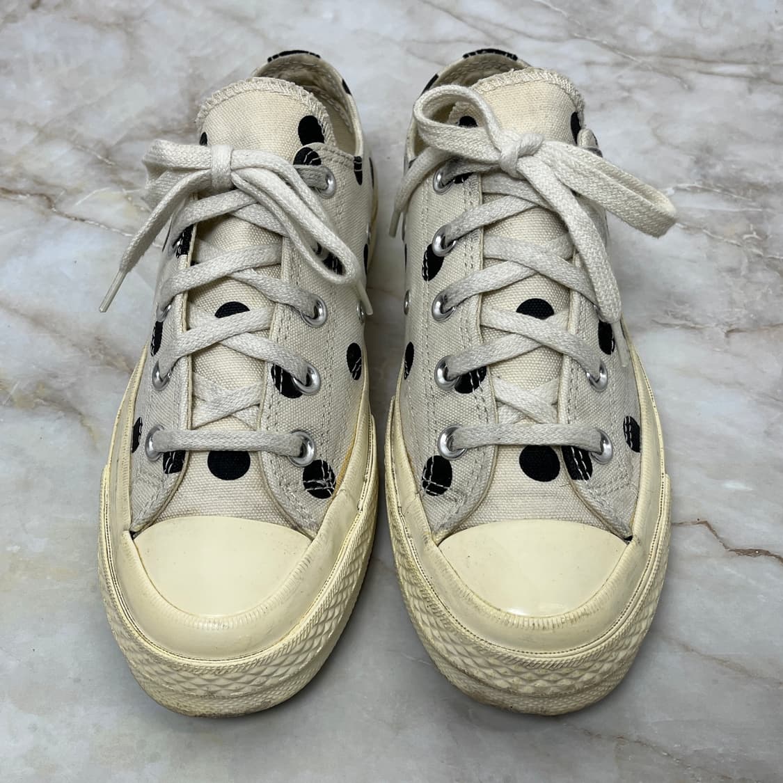 CDG 컨버스 플레이 폴카 닷 로우 230 빈티지 스니커즈 상품이미지2