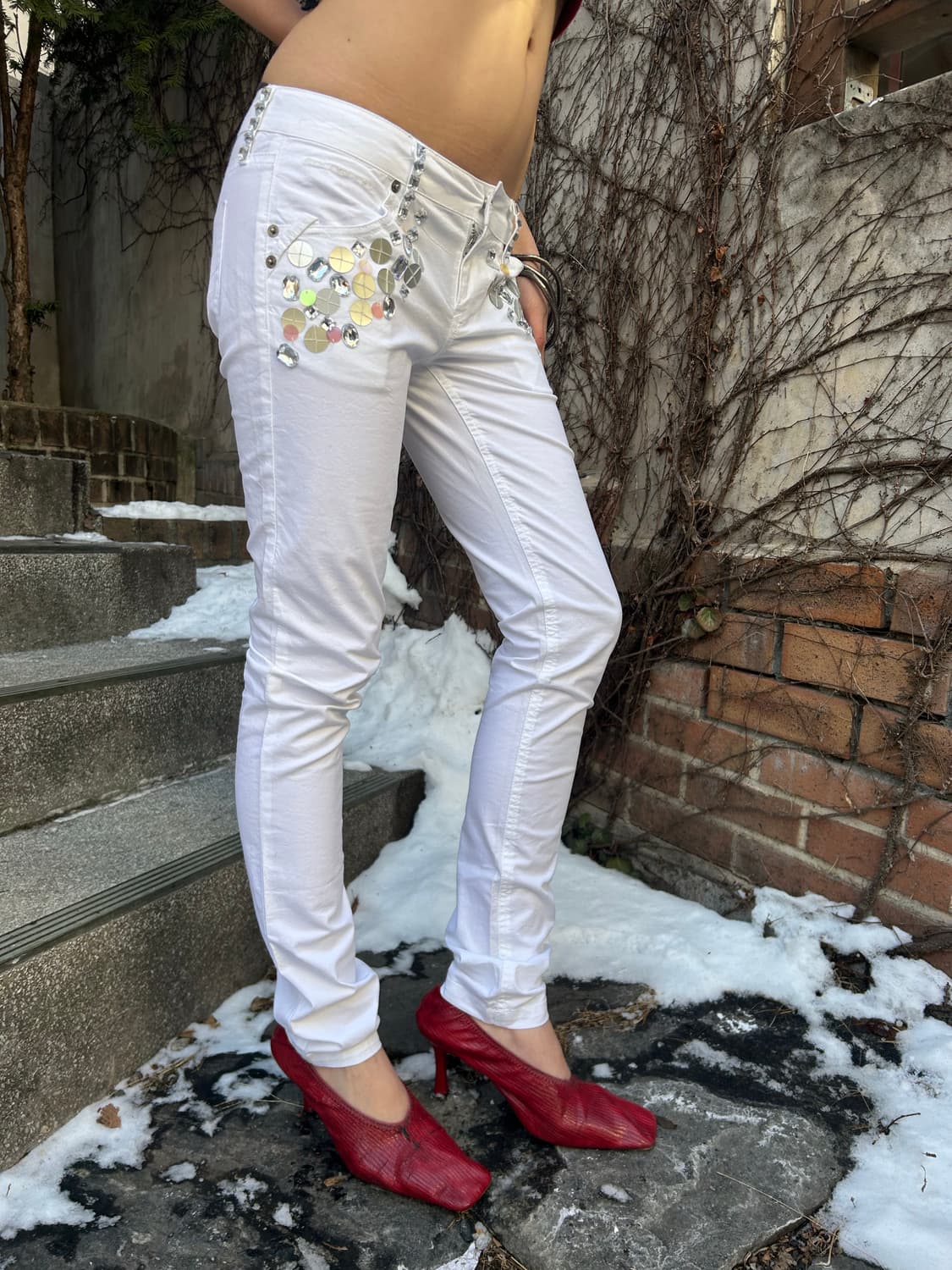 크리스탈 포켓 스키니진 상품이미지1