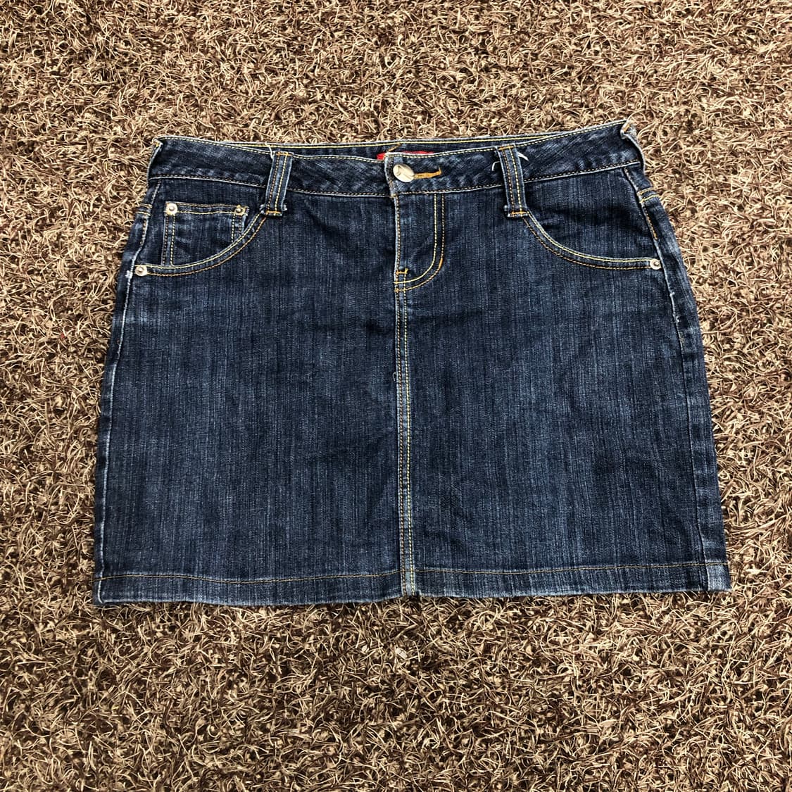 에비수 포켓 로고 데님 스커트 상품이미지3
