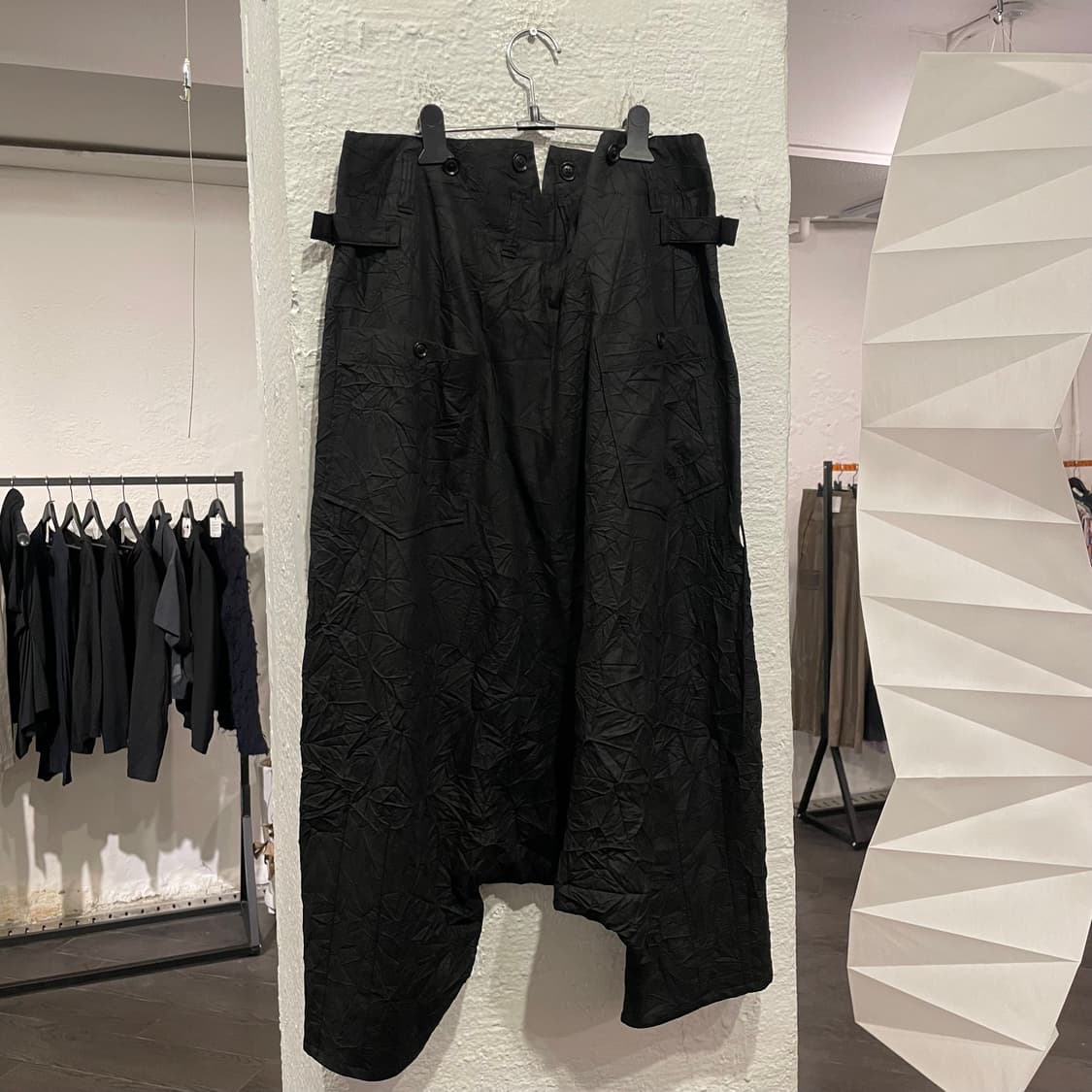 요지야마모토 뿌르옴므 주름가공 사루엘 팬츠 상품이미지3