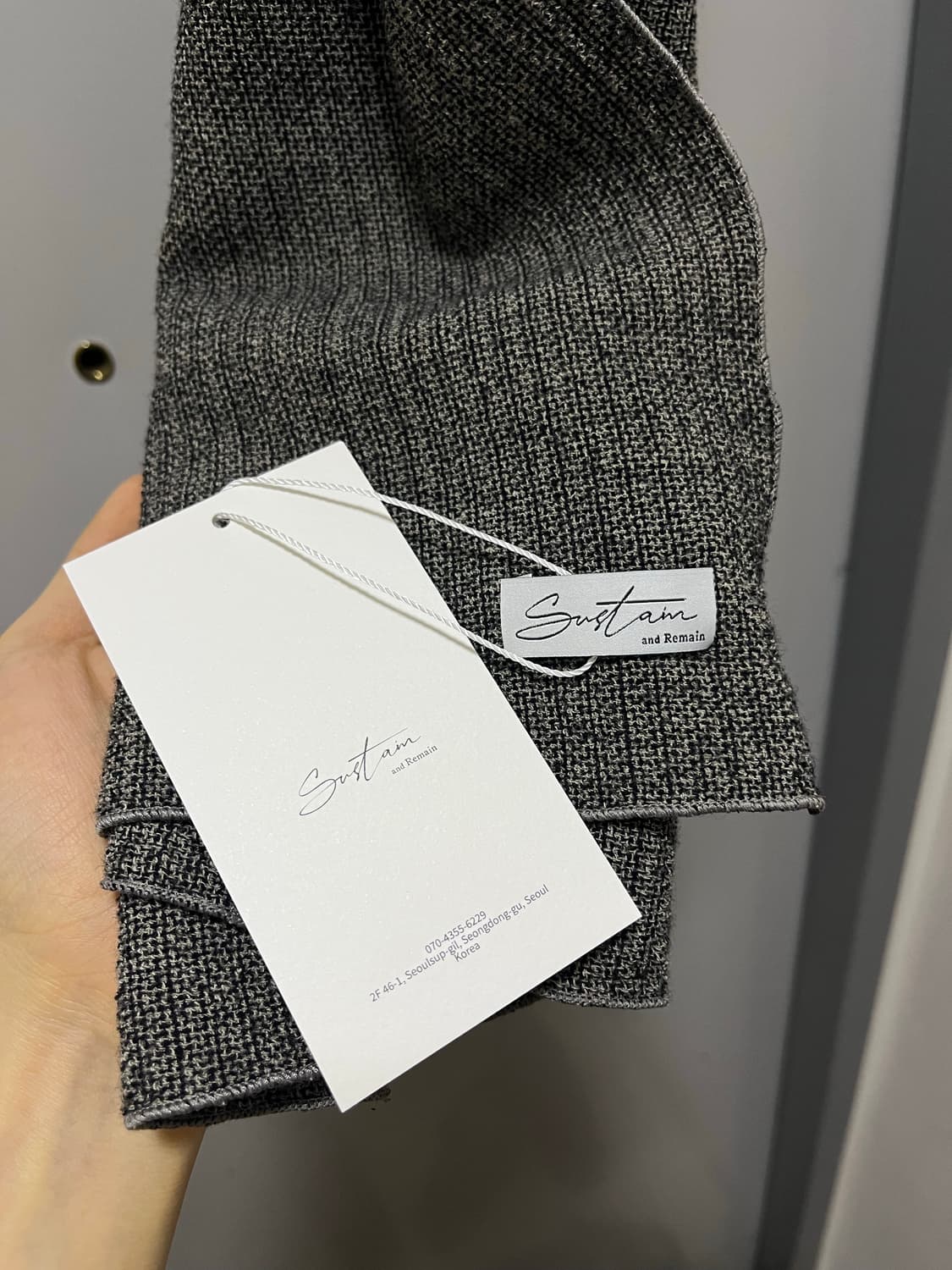 [새상품] 서스테인 보일드울 트위드 머플러 상품이미지6