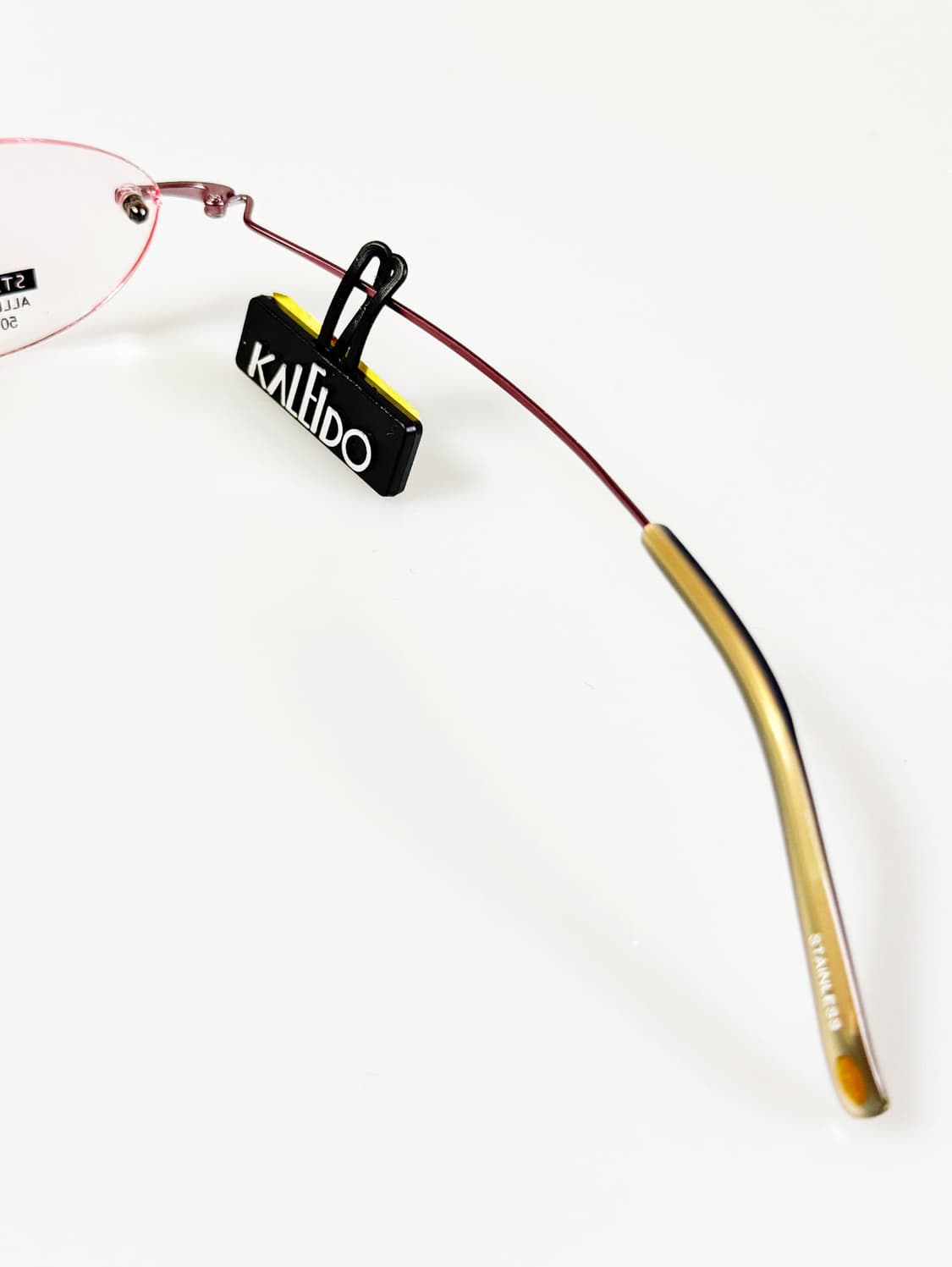 90s KALEIDO 무테 오벌 프레임 틴트 빈티지 안경 상품이미지6
