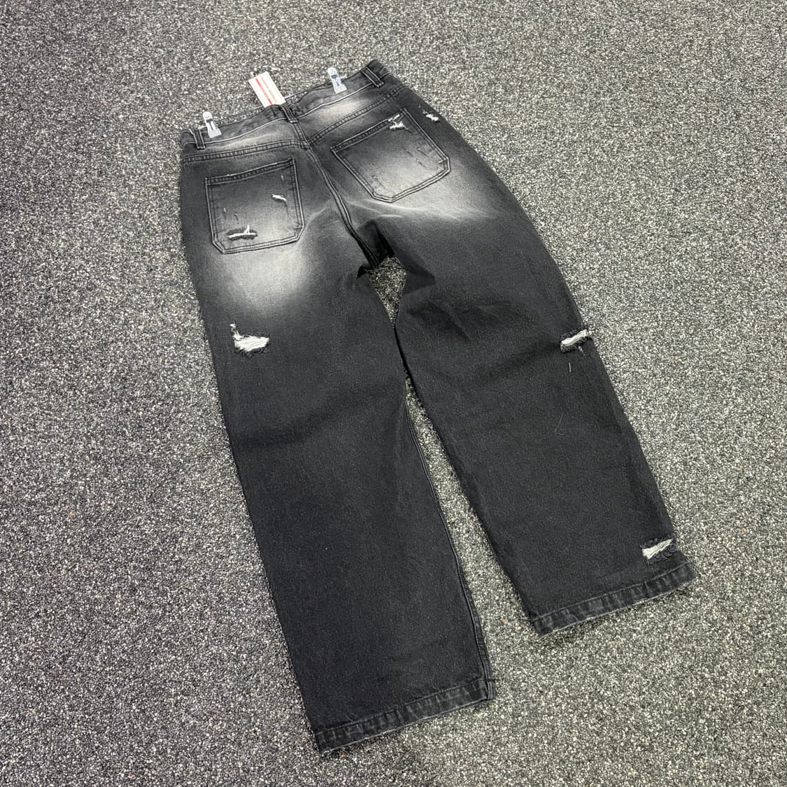 빈티지 데미지 디트로이트 흑청 데님 팬츠 B3941 상품이미지5