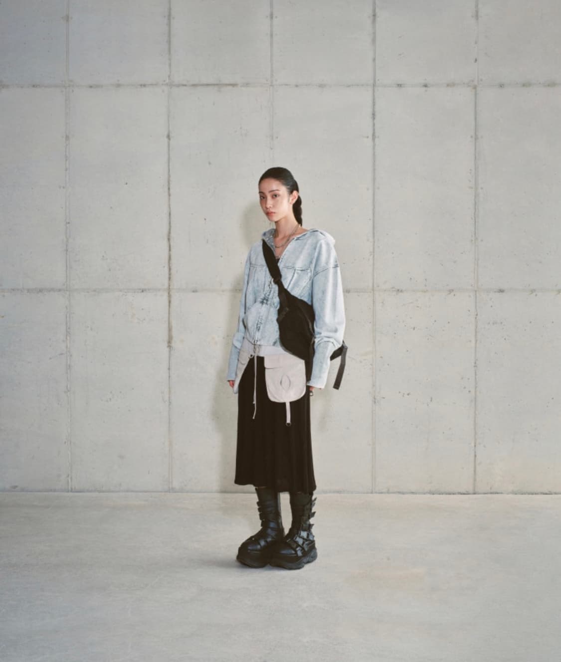 미스치프 빅 포켓 후디-블랙 상품이미지3