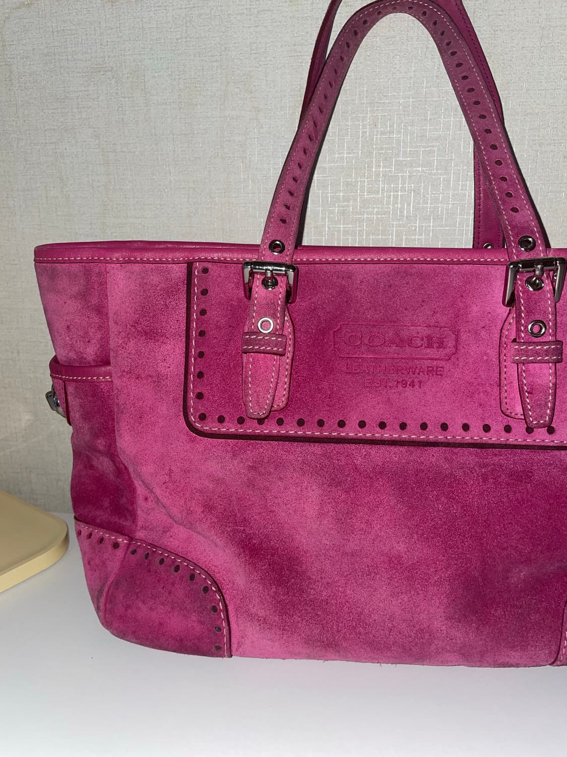 코치 스퀘어 핑크 숄더백 상품이미지2