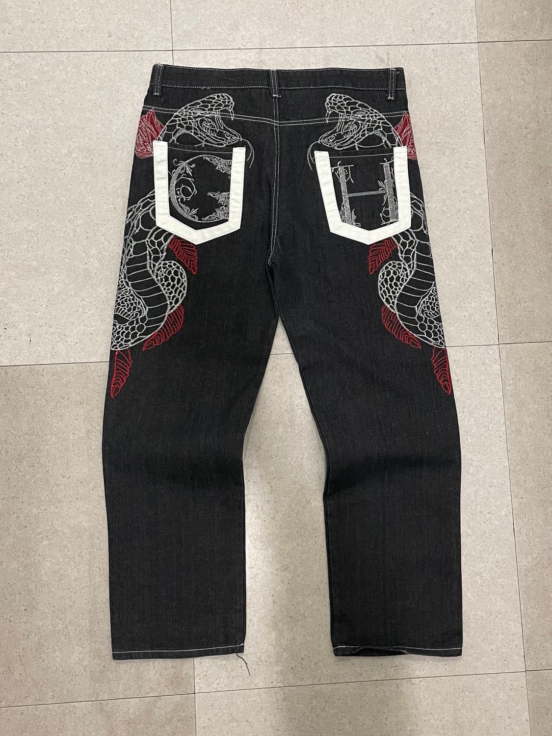 (빈티지)Crown Holder 크라운 홀더 코브라 와이드 데님 팬츠 상품이미지3