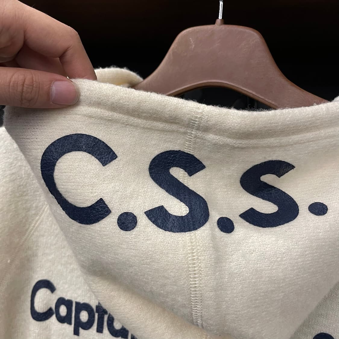 캡틴 산타 프린팅 스펠 아웃 아메리칸 스탠다드 후드 집업 N406 상품이미지4