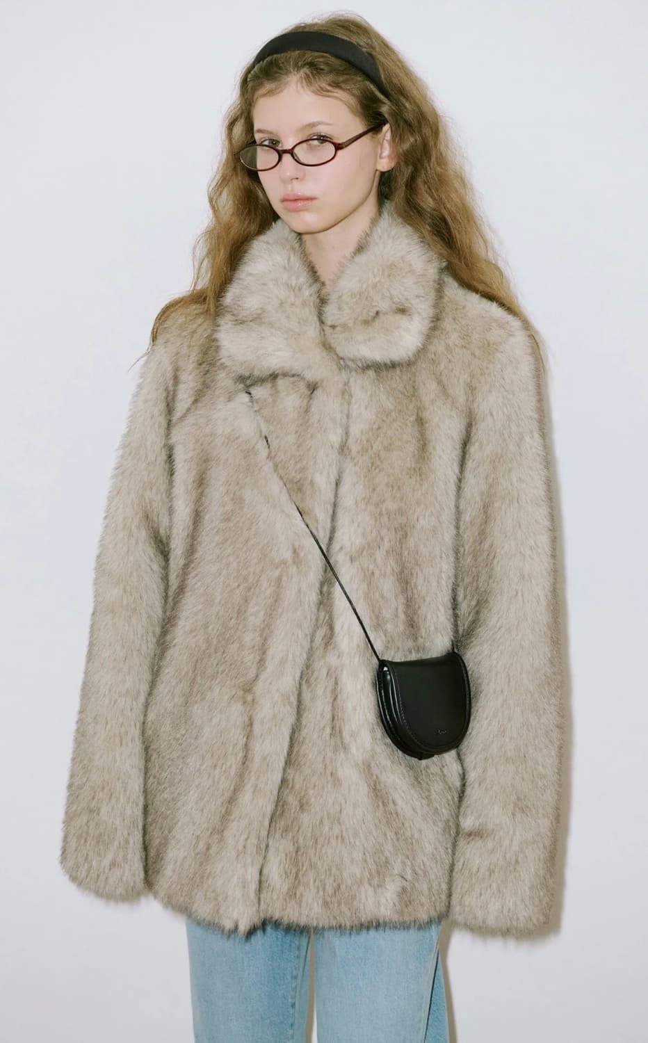 시눈 Heavy Mix Fur Jacket (Ash Brown) 상품이미지5