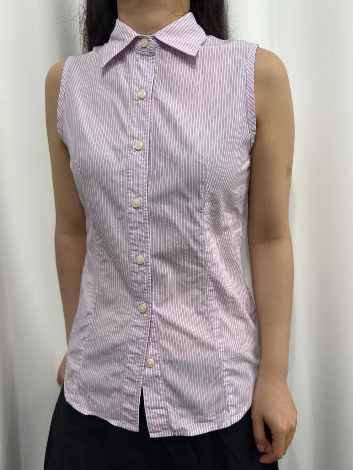 stripe sleeveless shirt 상품이미지2